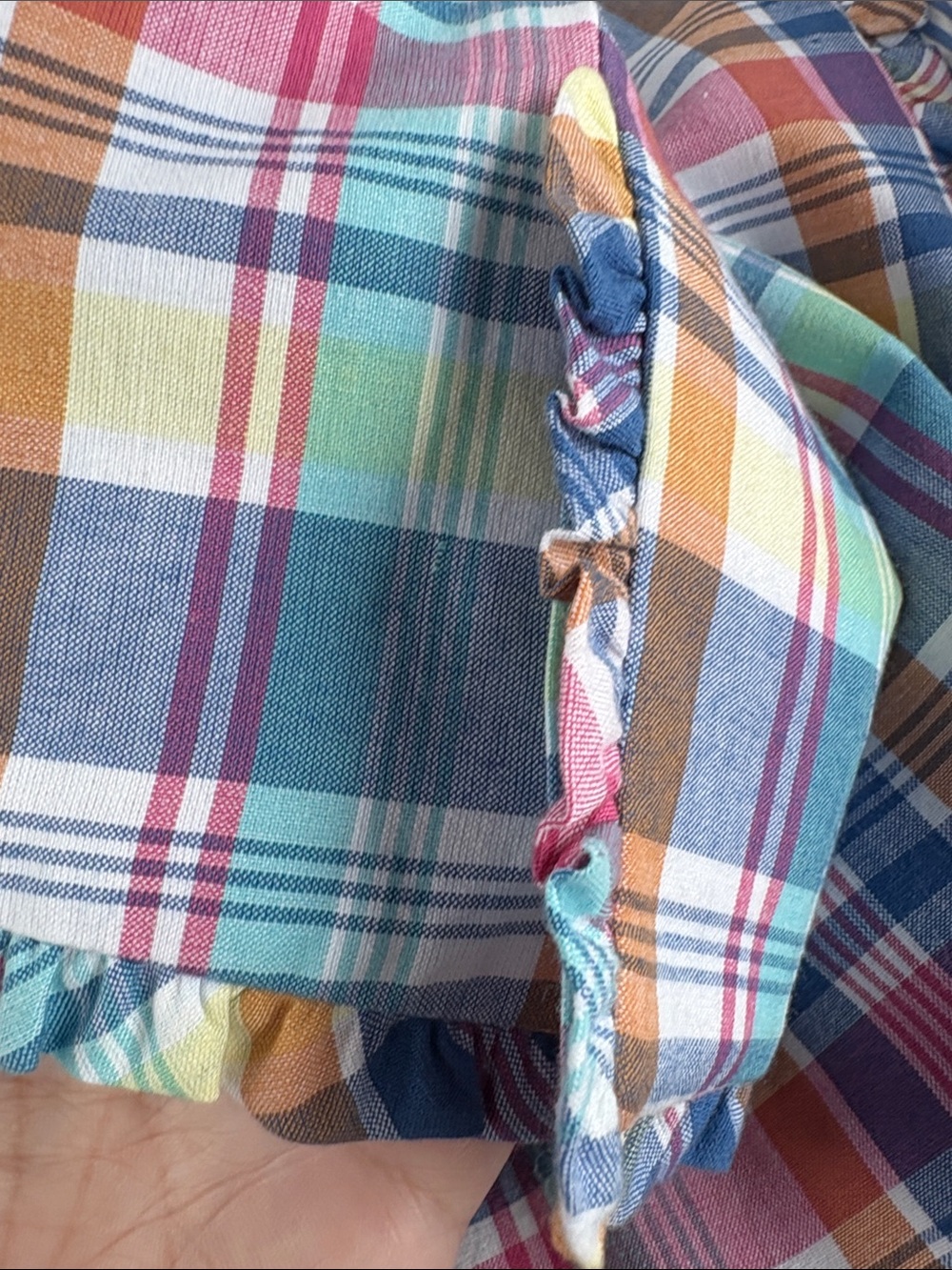 J Crew NWT Regent Blazer Womens Multicolor Madras Plaid Ruffle Trim Jacket - Picture 8 of 11